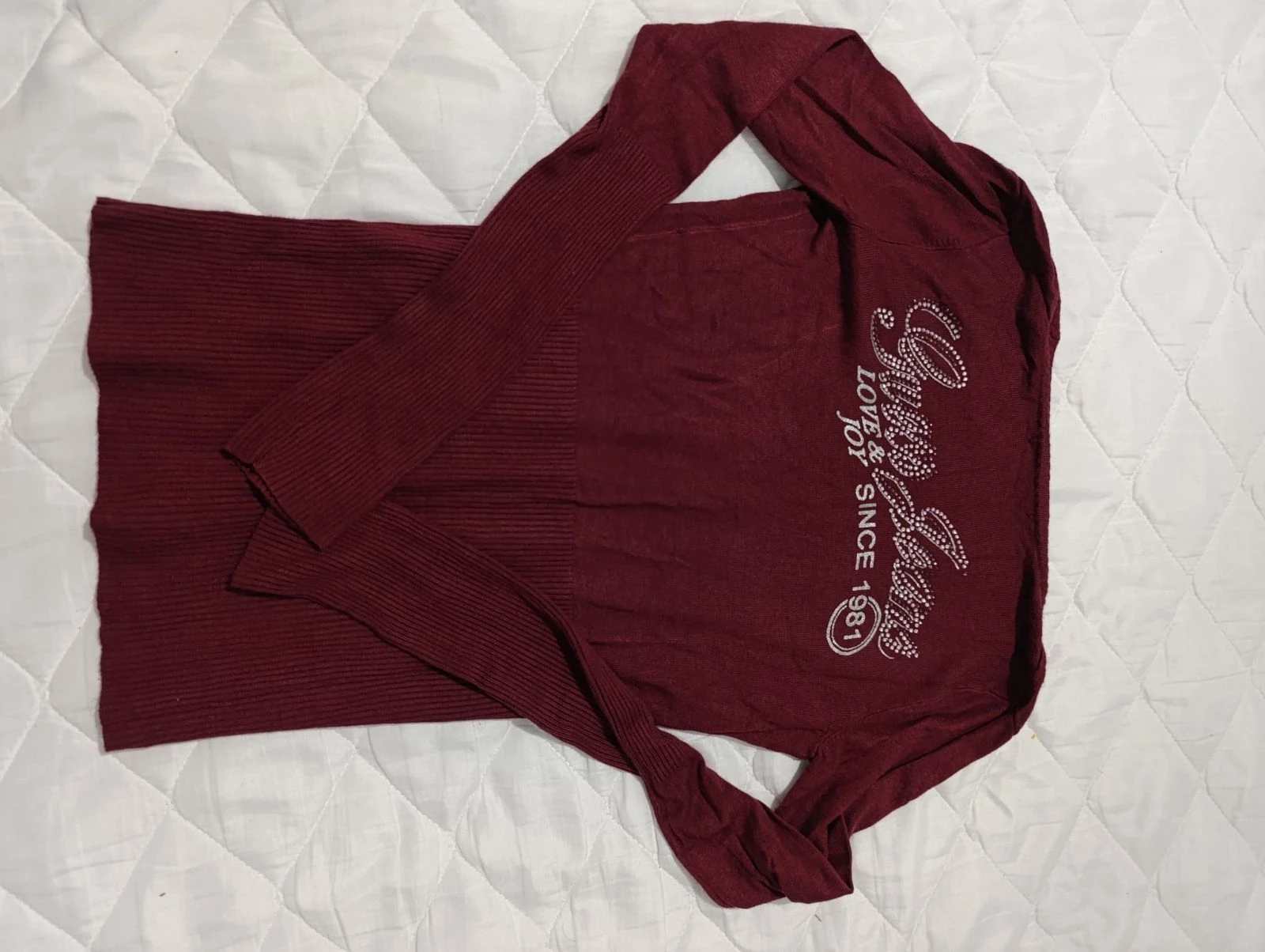 Jersey burgundy Guess Jeans talla xs – photo 2